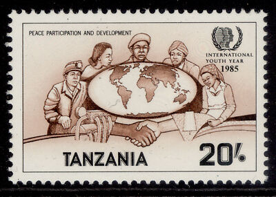 tanzania-qeii-sg454-1986-20s-reddish-brown-pale-brown-black-nh-mint