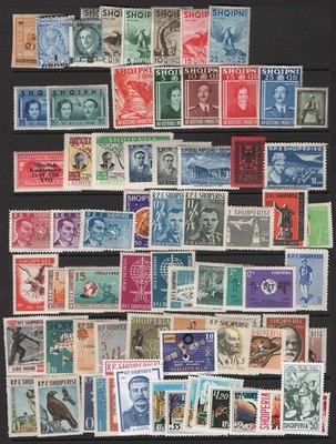 albania-1914-1970s-mainly-f-mint-range-incl-top-values-c85-in-2005-as-scan
