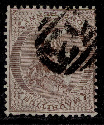 mauritius-qv-sg56w-1d-purple-brown-fine-used-cat-40-wmk-inverted