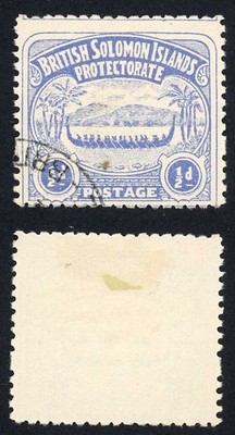 solomon-is-sg1-1-2d-ultramarine-large-canoe-position-52-used-cat-15-pounds