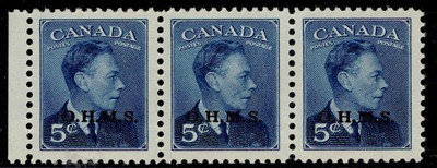 canada-gvi-sg-o176-5c-blue-nh-mint-cat-25-horizontal-strip-x3