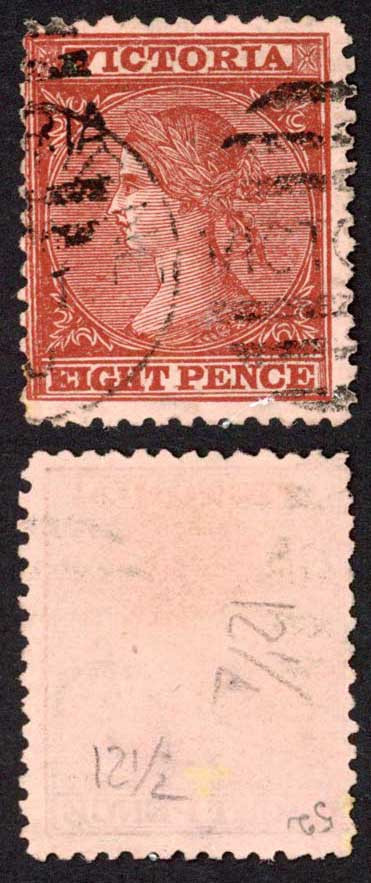 victoria-sg194-8d-red-brown-pink-wmk-10-perf-12-5-fine-used-cat-60-pounds