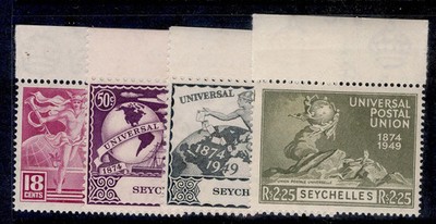 seychelles-gvi-sg154-157-1949-anniversary-of-upu-set-nh-mint