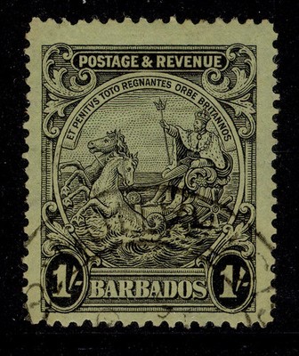 barbados-gv-sg237b-1s-brownish-black-bright-yellow-green-fine-used-cat-10