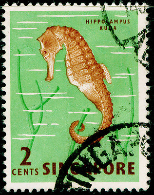 singapore-sg64-2c-brown-green-fine-used