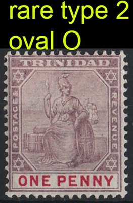 trinidad-1896-1d-dull-purple-rose-type-ii-oval-o-vf-mint-sg116-c350