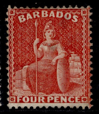 barbados-qv-sg76-4d-red-m-mint-cat-150