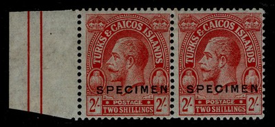 turks-caicos-islands-gv-sg173s-specimen-pair-wmk-script-unused