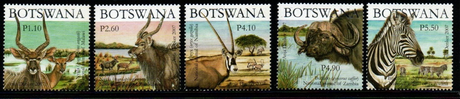 botswana-sg1074-8-2007-second-joint-issue-of-southern-africa-postal-members-mnh