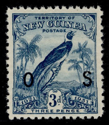 australia-new-guinea-gv-sg-o34-3d-blue-m-mint