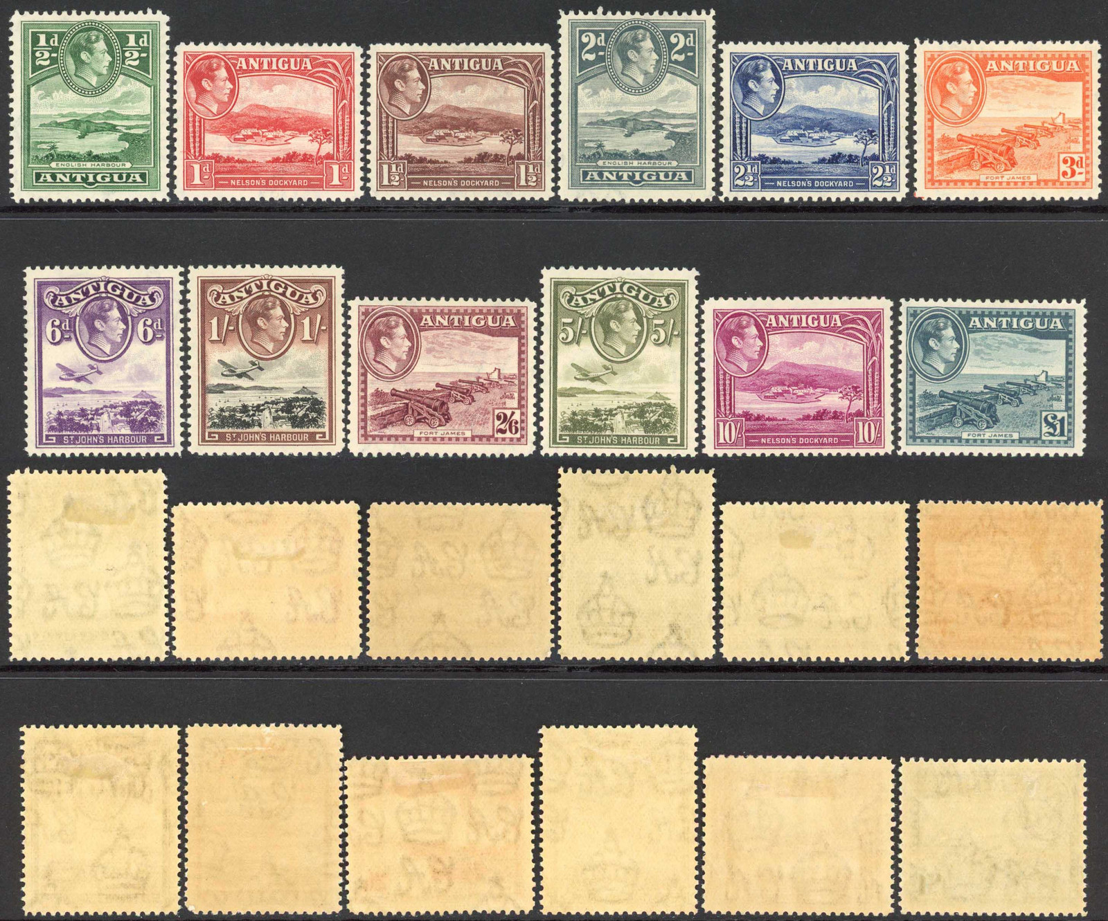 antigua-sg98-109-kgvi-set-of-12-m-mint