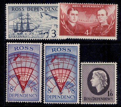 new-zealand-ross-dependency-qeii-sg1-4-1957-complete-set-nh-mint-cat-14