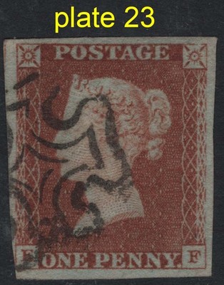 gb-1841-1d-red-plate-23-ef-fine-used-4-large-margins-just-touched-e-square