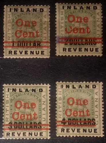 british-guiana-inland-revenue-overprints-good-mh-set