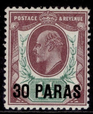 british-levant-edvii-sg16-30pa-on-1d-pale-dull-purple-green-m-mint-cat-20