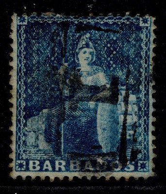 barbados-qv-sg19-1d-blue-used-cat-90
