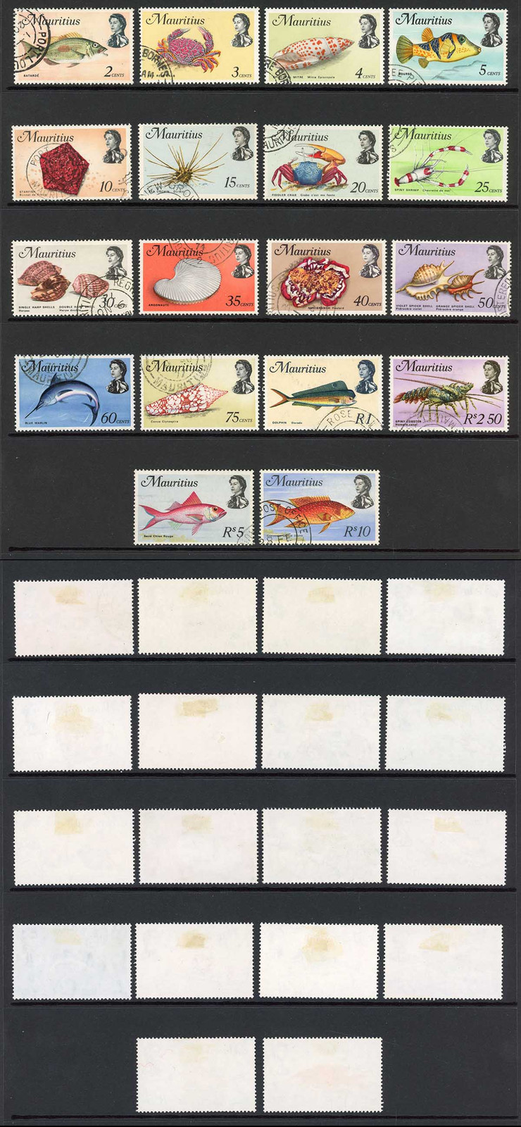 mauritius-sg382-99-set-of-18-fine-used-cat-40-pounds