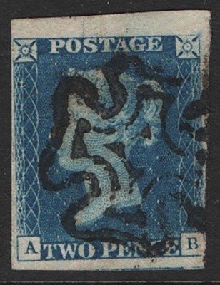 gb-1840-2d-blue-plate-1-ab-fu-black-mx-3-close-huge-margins-sg5-just-into