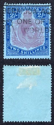 bermuda-sg116e-2-reddish-purple-and-blue-pale-blue-perf-13-used-cat-18-pounds
