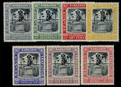 barbados-edvii-sg145-151-1906-nelson-centenary-set-m-mint-cat-75