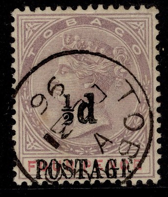 tobago-qv-sg33-d-on-4d-lilac-carmine-fine-used-cat-65-cds