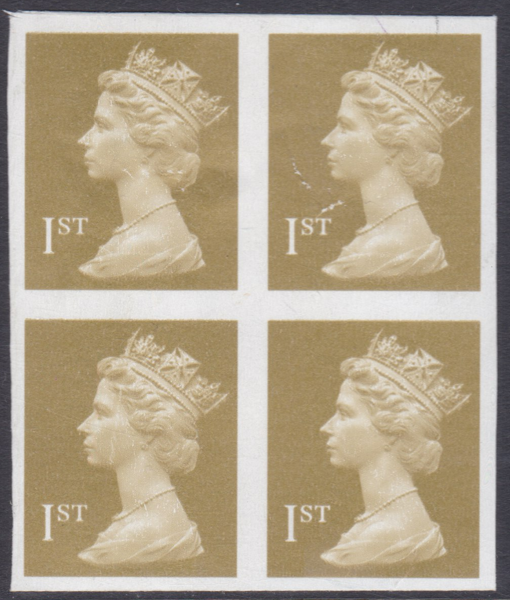 sg1668a-1st-class-gold-fcp-pva-decimal-machin-imperf-block-of-4-u-m-s-s