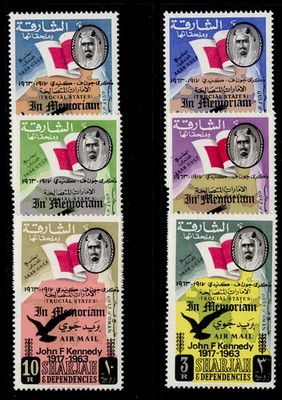 sharjah-1964-president-kennedy-memorial-air-ovpts-set-sg-45-50-nh-mint-c-100