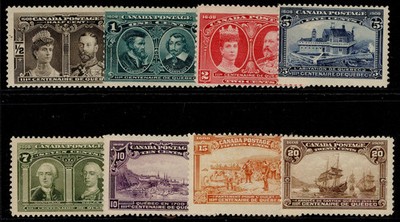 canada-edvii-sg188-195-1908-quebec-tercentenary-set-m-mint-cat-550