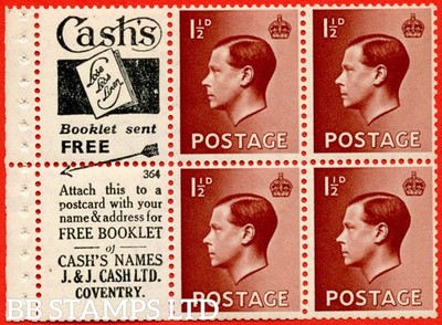 sg-459a-pb5-1-1d-brown-an-unmounted-mint-booklet-pane-of-6-cash-b72198