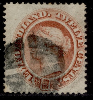 canada-newfoundland-qv-sg33-12c-chestnut-used-cat-48