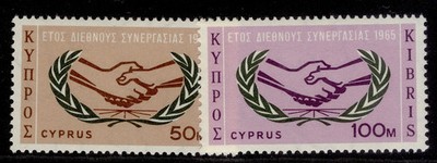 cyprus-qeii-sg265-266-1965-intl-co-operation-set-nh-mint
