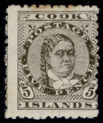 cook-islands-qv-sg9-5d-olive-black-m-mint-cat-23