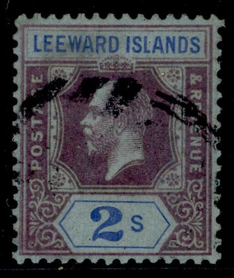 leeward-islands-gv-sg74a-2s-red-purple-blue-blue-used-cat-50