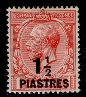 british-levant-gv-sg42b-1pi-1d-bright-scarlet-m-mint-cat-24