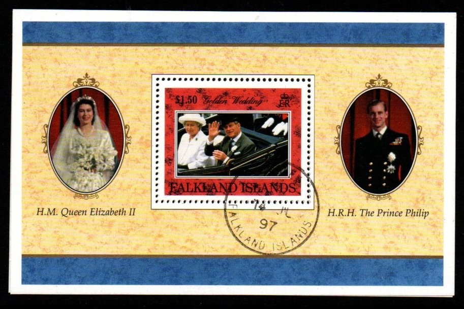 falkland-islands-sgms791-1997-golden-wedding-fine-used