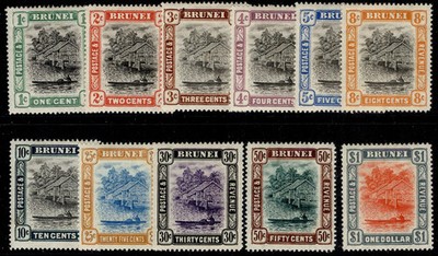 brunei-edvii-sg23-33-1907-10-complete-set-m-mint-cat-250