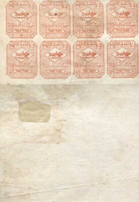 sgcd19-3d-brown-red-edinburgh-and-leith-circular-delivery-stamp-block-8-no-gum