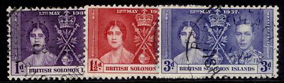 british-solomon-islands-gvi-sg57-59-1937-coronation-set-fine-used