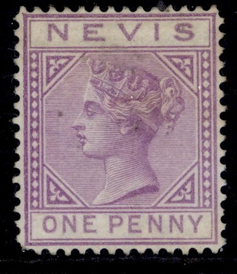 st-kitts-nevis-nevis-qv-sg23-1d-lilac-mauve-unused-cat-80-wmk-cc
