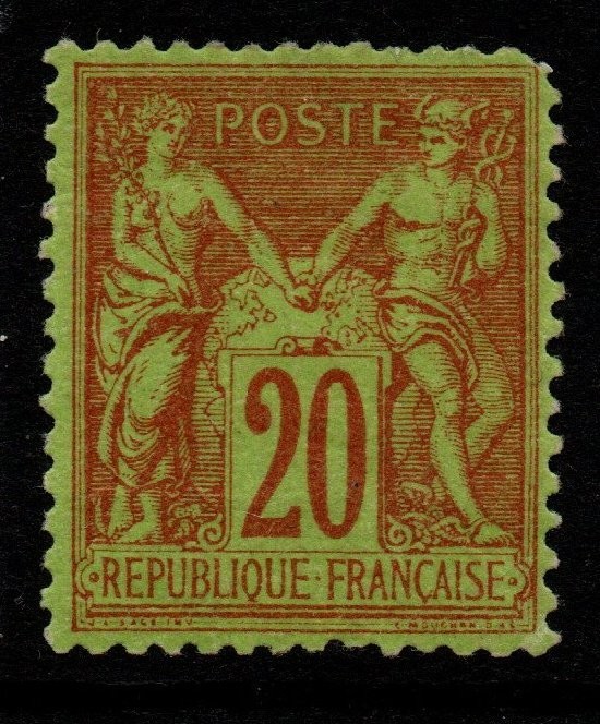 france-sg260-1884-20c-red-yellow-green-mtd-mint
