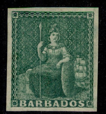 barbados-qv-sg2-d-deep-green-m-mint-cat-150
