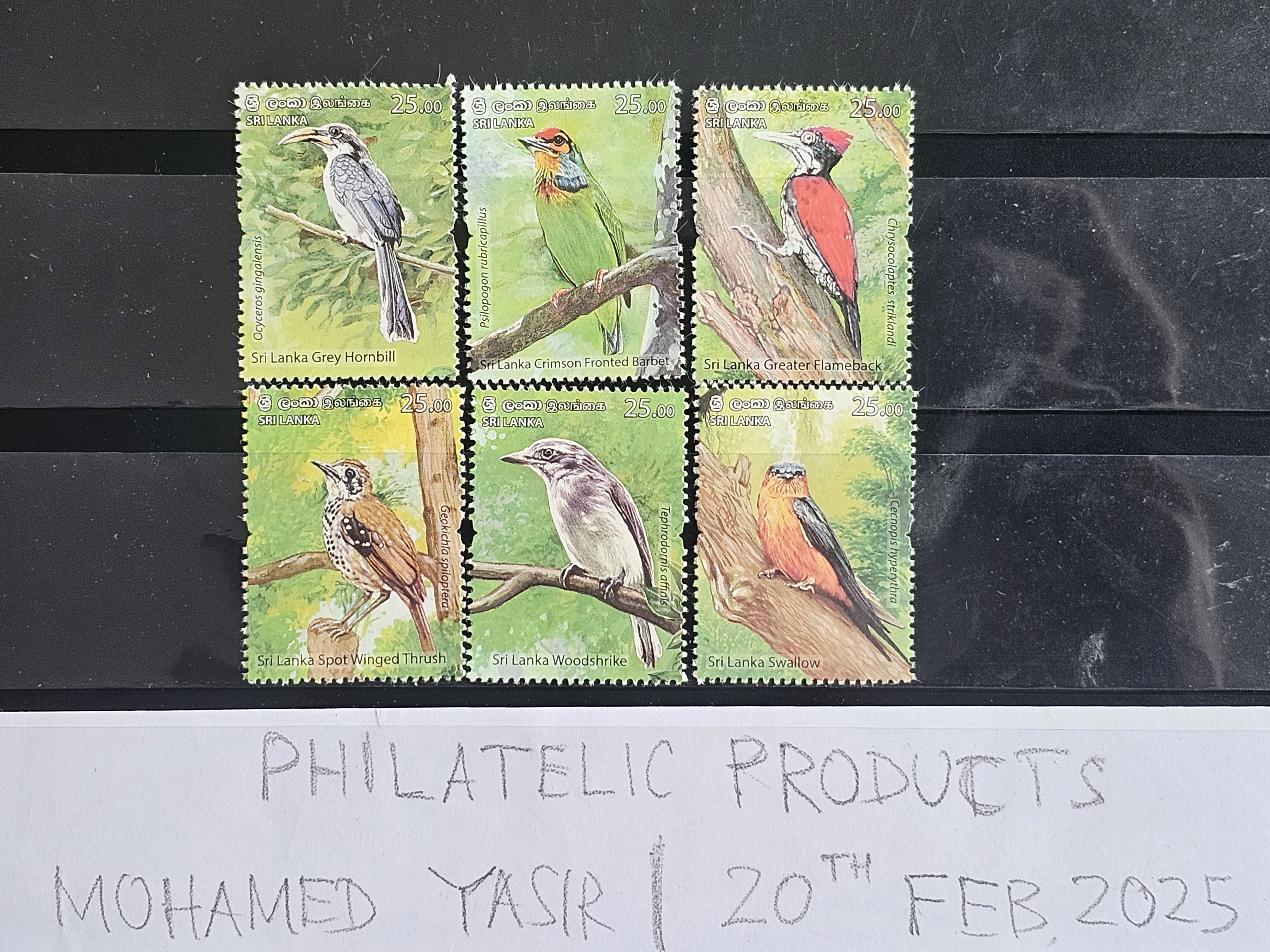 endemic-birds-of-sri-lanka-2021-mnh-set-of-6-stamps-fauna-animals