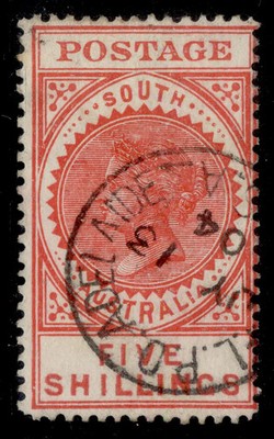 south-australia-edvii-sg290-5s-rose-scarlet-very-fine-used-cat-55-cds