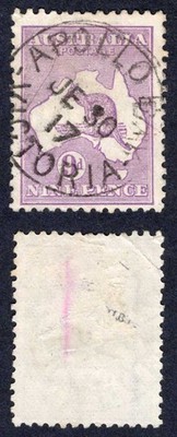 australia-sg39-9d-violet-kangaroo-wmk-narrow-crown-used-cat-12-pounds