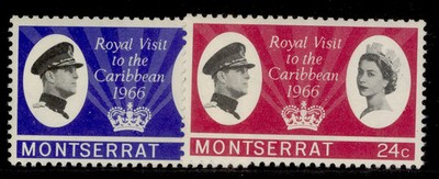 montserrat-qeii-sg183-184-1966-royal-visit-nh-mint