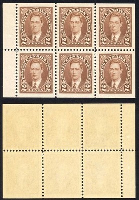 canada-sg358b-2c-brown-booklet-pane-u-m-cat-16-pounds