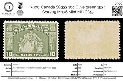 7900-canada-sg333-10c-olive-green-1934-sc-209-mi176-mint-mh-c45