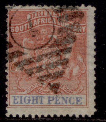 rhodesia-qv-sg23-8d-rose-lake-ultramarine-used-cat-25