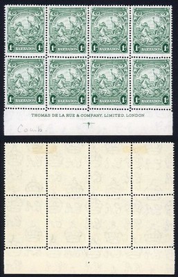 barbados-sg249b-1d-blue-green-perf-14-imprint-block-4-x-u-m