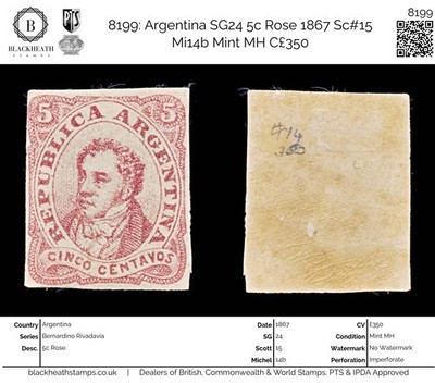 8199-argentina-sg24-5c-rose-1867-sc-15-mi14b-mint-mh-c350
